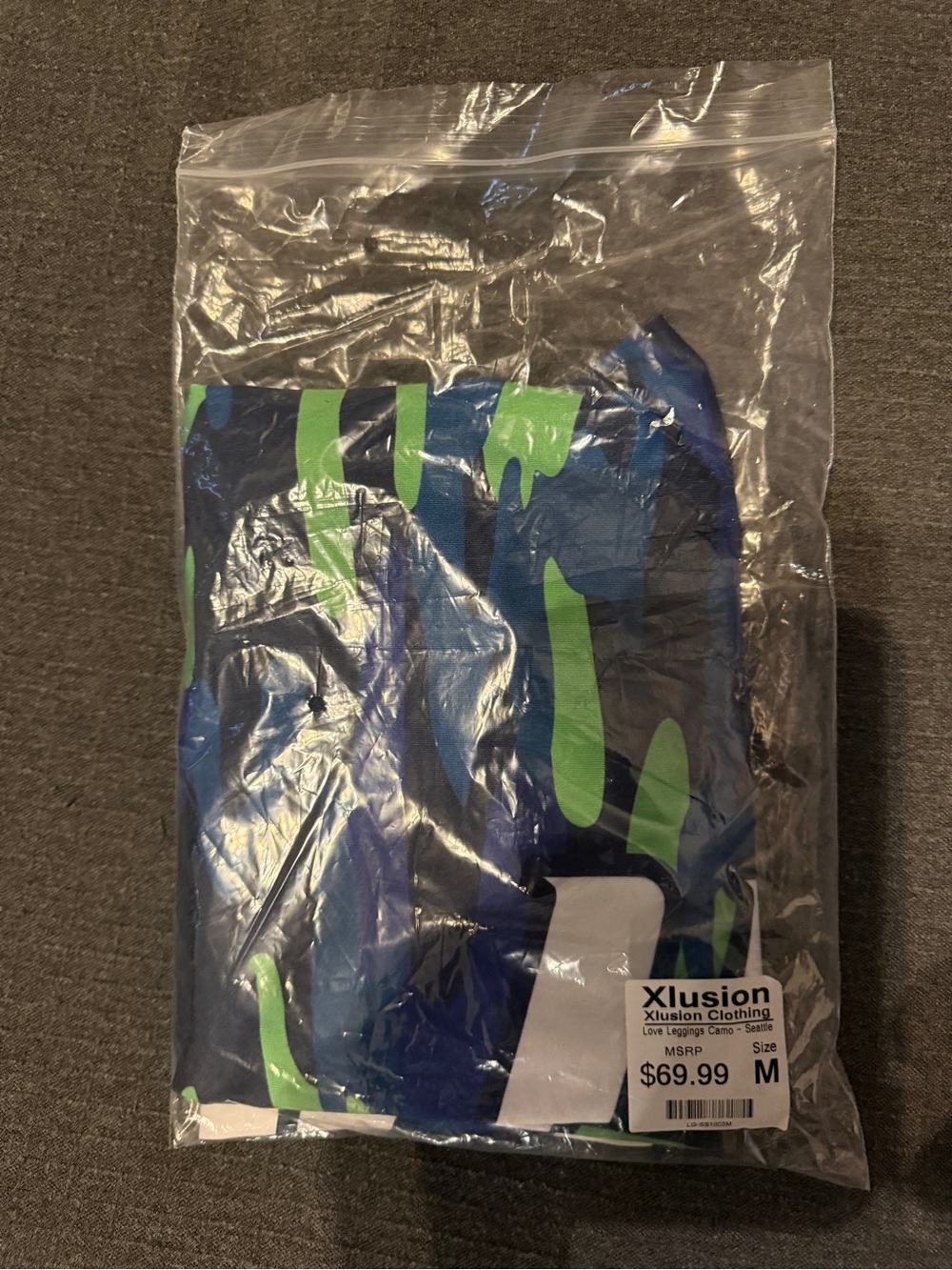Xlusion Seattle Women's Blue & Green Patterned Leggings - Medium
